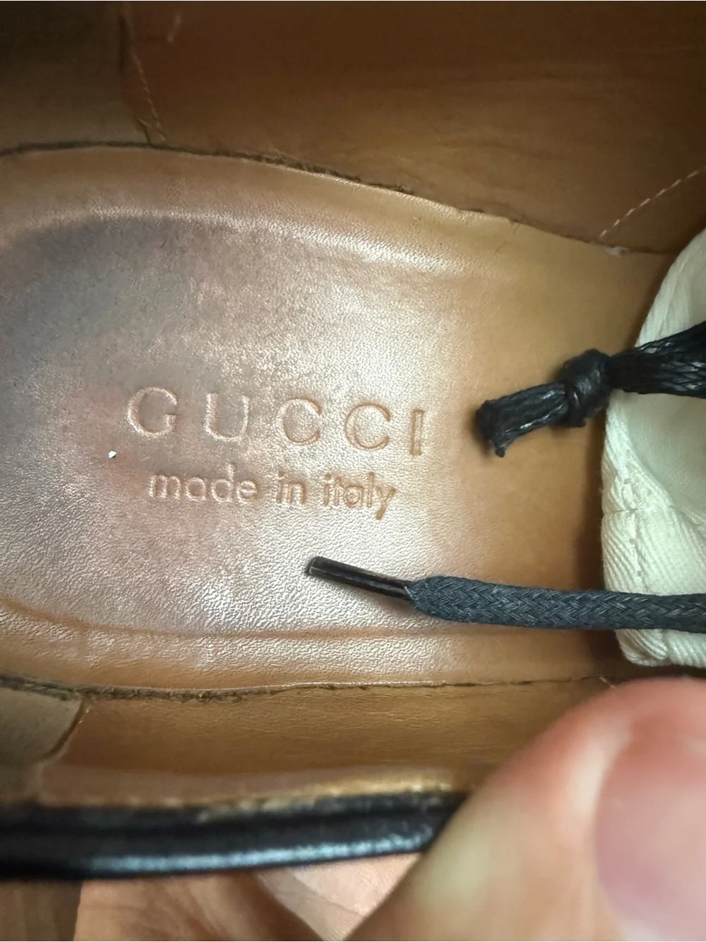 Gucci Web Black Leather Lace-up Oxford SZ 9.5